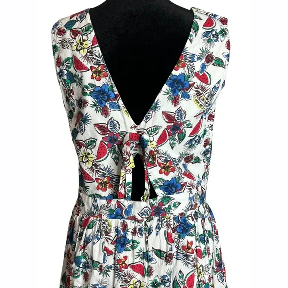 Long Tall Sally‎ Womens 8 Multi Color Sleeveless Midi Dress - Picture 9 of 12